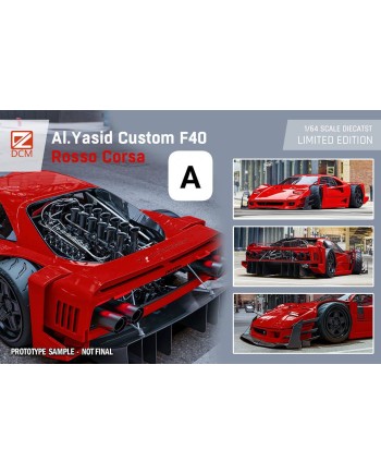 (預訂 Pre-order) DCM 1/64 modified Ferrari  F40 (Diecast car model) 限量599台 Red