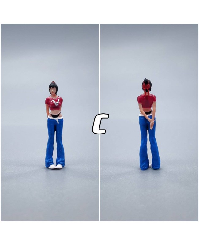 (預訂 Pre-order) Lucky Studio 1/64 Girl Series Trousers for women in red