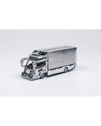 (預訂 Pre-order) Micro Turbo 1/64 Dekotora Wing Custom Truck Ver.2 (Diecast car model) Chrome silver