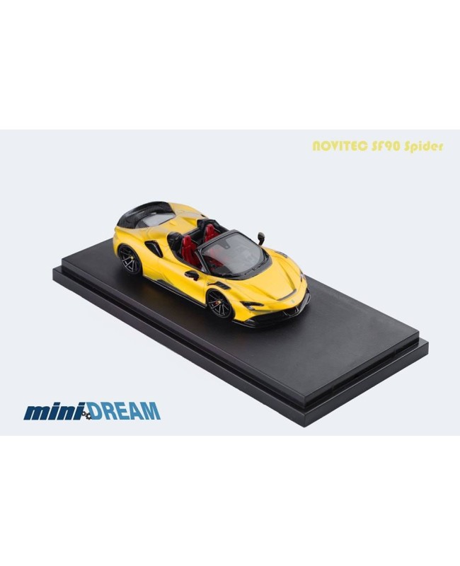 (預訂 Pre-order) miniDREAM 1/64 Novitec SF90 Spider roadster (Diecast car model) Yellow