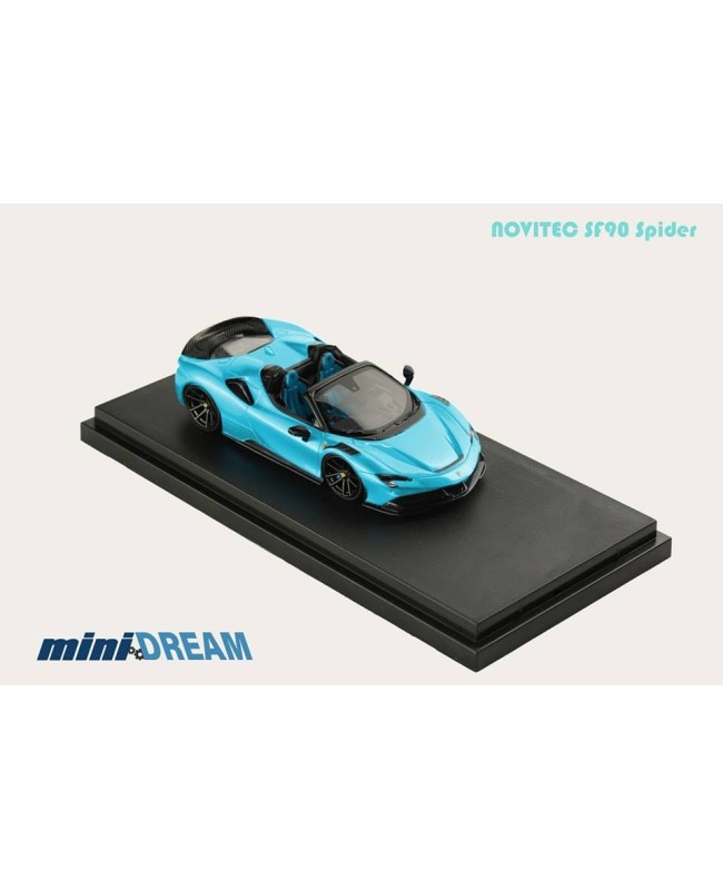 (預訂 Pre-order) miniDREAM 1/64 Novitec SF90 Spider roadster (Diecast car model) Blue