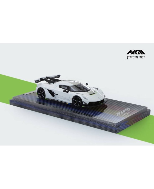 (預訂 Pre-order) HKM Premium 1/64 koenigsegg Jesko Absolut Presentation White (Diecast car model) 豪華版限量999臺