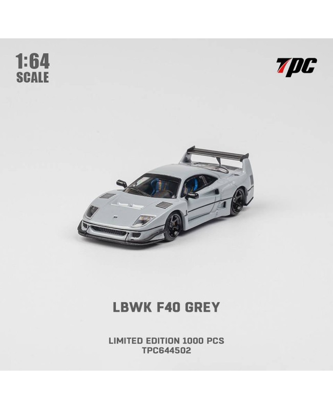 (預訂 Pre-order) TPC 1/64 LBWK F40 Grey (Diecast car model) 限量600臺