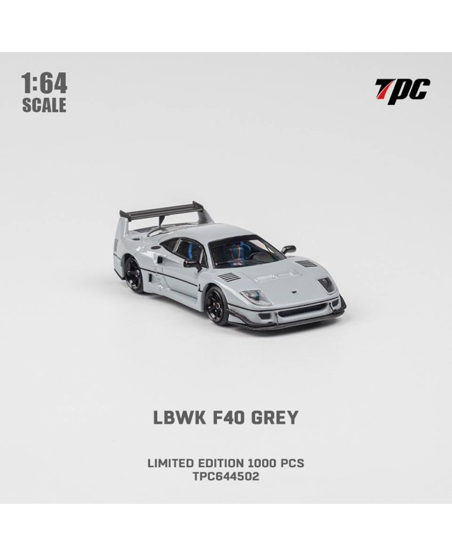 (預訂 Pre-order) TPC 1/64 LBWK F40 Grey (Diecast car model) 限量600臺