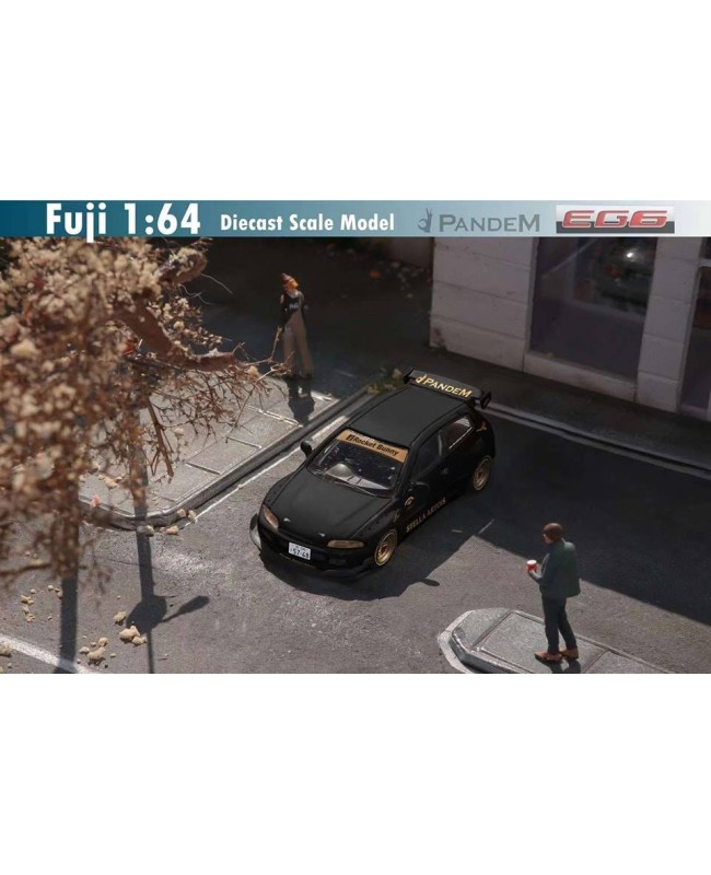 (預訂 Pre-order) Fuji 1:64 Pandem Civic EG6 Mk5 Rocket Bunny (Diecast car model) 限量599台 Stella 啞黑金輪
