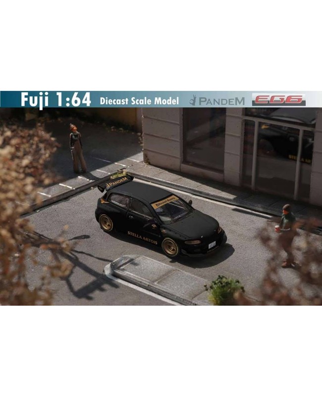(預訂 Pre-order) Fuji 1:64 Pandem Civic EG6 Mk5 Rocket Bunny (Diecast car model) 限量599台 Stella 啞黑金輪
