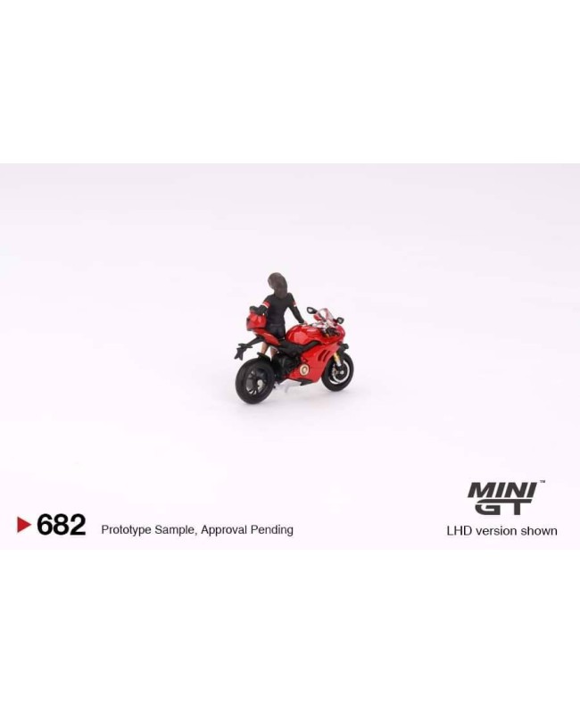 (預訂 Pre-order) MINI GT 1/64 MGT00682-L Ducati Panigale V4 S w/ Ducati Girl (Diecast car model)