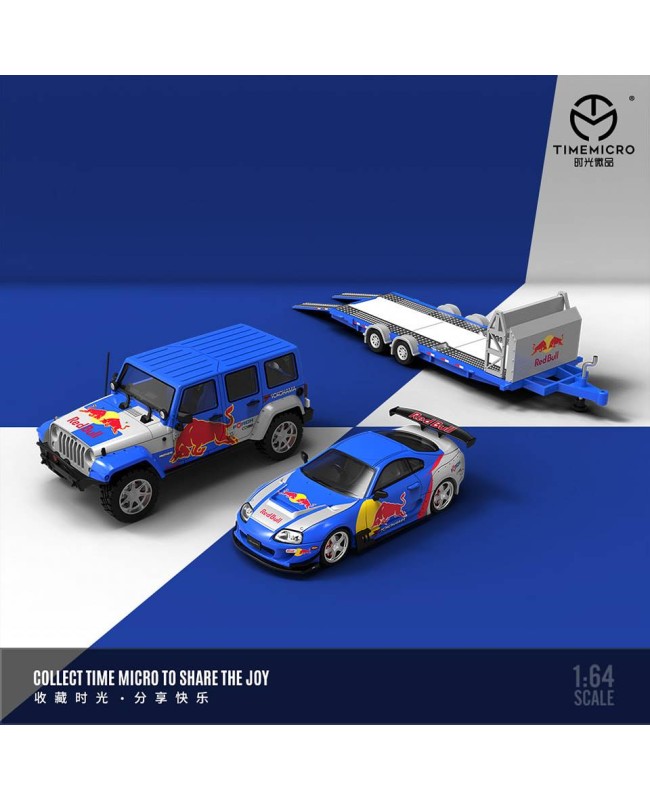 (預訂 Pre-order) TimeMicro 1/64  SUPRA A80Z (Diecast car model) Trailer set (Toyota SUPRA A80Z * 1+Jeep*1+Trailer * 1)
