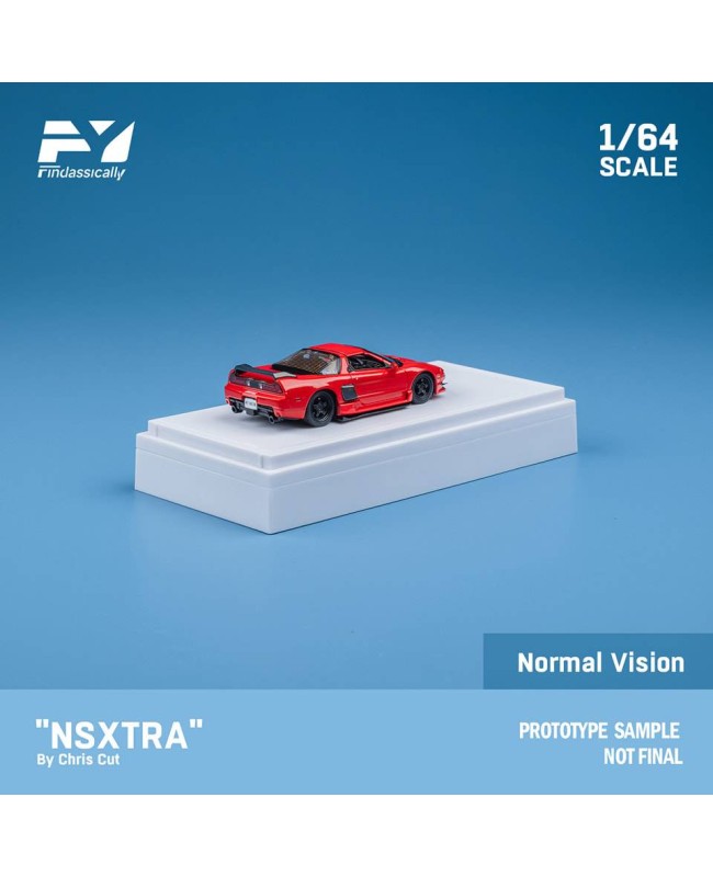 (預訂 Pre-order) Finclassically (FY) 1/64 NSX TRA by Chris Cut red (Diecast car model) 限量500台 Car / with top cover + suitcase