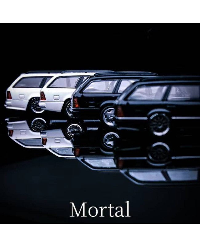 (預訂 Pre-order) Mortal 1/64 Mercedes-Benz S124 (Diecast car model) 白色低趴 (限量599台)