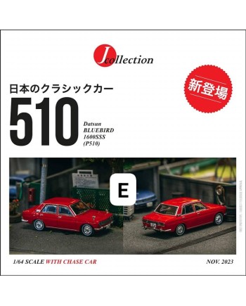 (預訂 Pre-order) Tarmac 1/64 JC64-004-RD Datsun BLUEBIRD 1600SSS (P510) Red (Diecast car model)