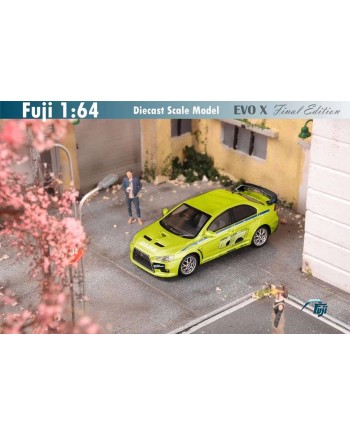 (預訂 Pre-order) Fuji 1:64 Lancer Evolution EVO X Final Edition (Diecast car model) FNF Green