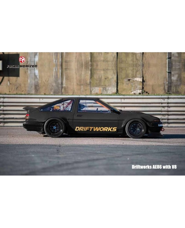 (預訂 Pre-order) Focal Horizon FH 1:64 Sprinter Trueno AE86 V8 Driftworks DW86 (Diecast car model) Black 黑色