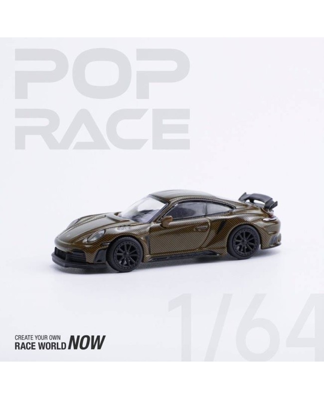 (預訂 Pre-order) POPRACE 1/64 992 STINGER GTR CARBON EDITION BROWN PR640049 (Diecast car model)