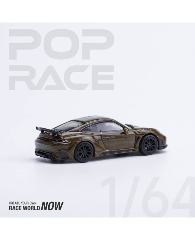 (預訂 Pre-order) POPRACE 1/64 992 STINGER GTR CARBON EDITION BROWN PR640049 (Diecast car model)