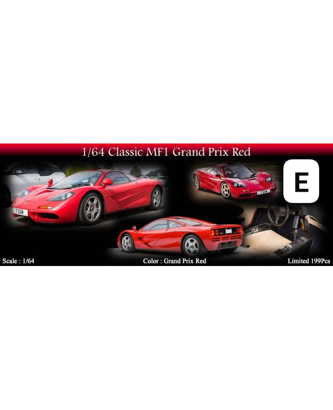 (預訂 Pre-order) MY64 1/64 Classic MF1 (Resin car model) Grand Prix Red (Limited to 199pcs)
