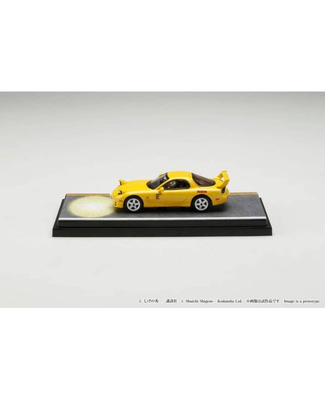 (預訂 Pre-order) HobbyJAPAN 1/64 MAZDA RX-7（FD3S）RED SUNS / INITIAL D VS Takumi Fujiwara With Keisuke Takahashi Figure HJ645007DA (Diecast car model)