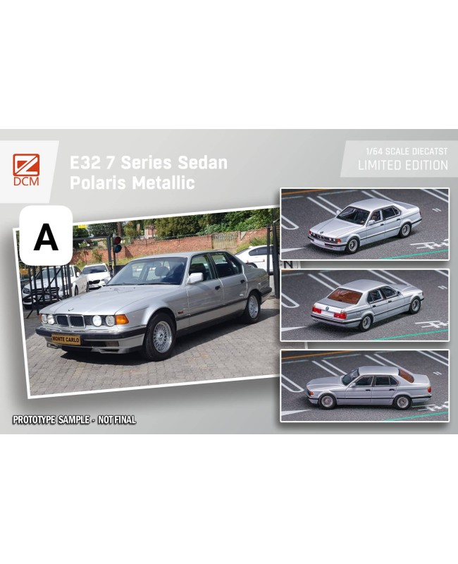 (預訂 Pre-order) DCM 1/64 BMW E32 7-Series Sedan (Diecast car model) 限量799台 Silver