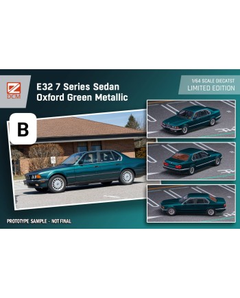 (預訂 Pre-order) DCM 1/64 BMW E32 7-Series Sedan (Diecast car model) 限量799台 Green
