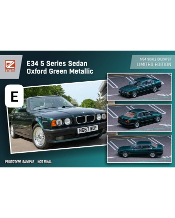(預訂 Pre-order) DCM 1/64 BMW E34 5-Series Sedan (Diecast car model) 限量799台 Green