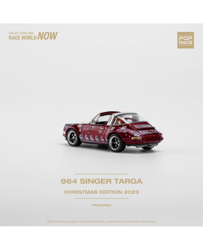 (預訂 Pre-order) POPRACE PR640083 - 1/64 964 SINGER TARGA CHRISTMAS EDITION 2023 (Diecast car model)