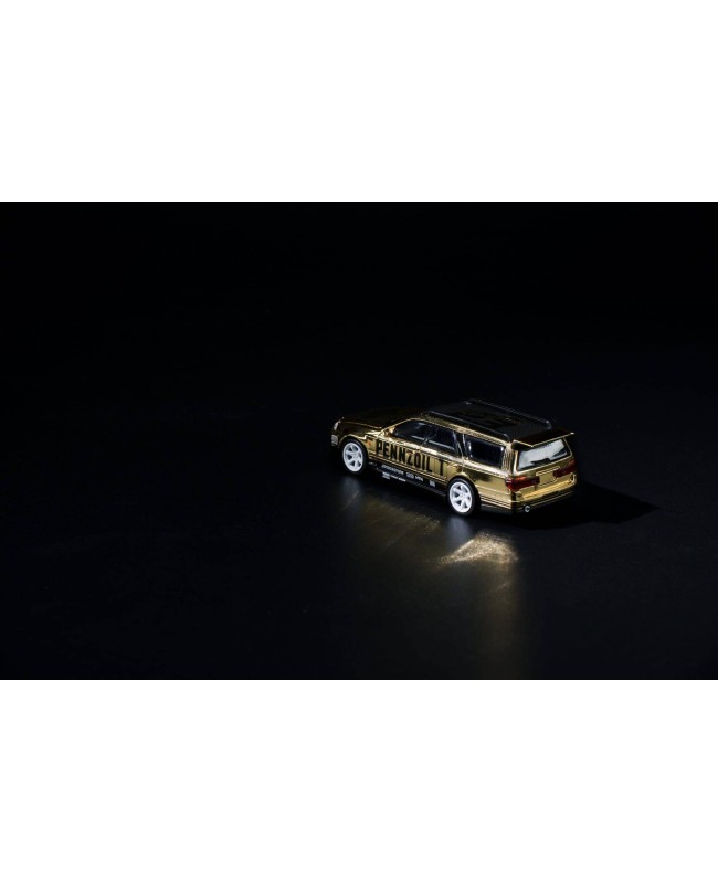 (預訂 Pre-order) POPRACE PR640057 - 1/64 NISSAN STAGEA GOLD CHROME (Diecast car model)