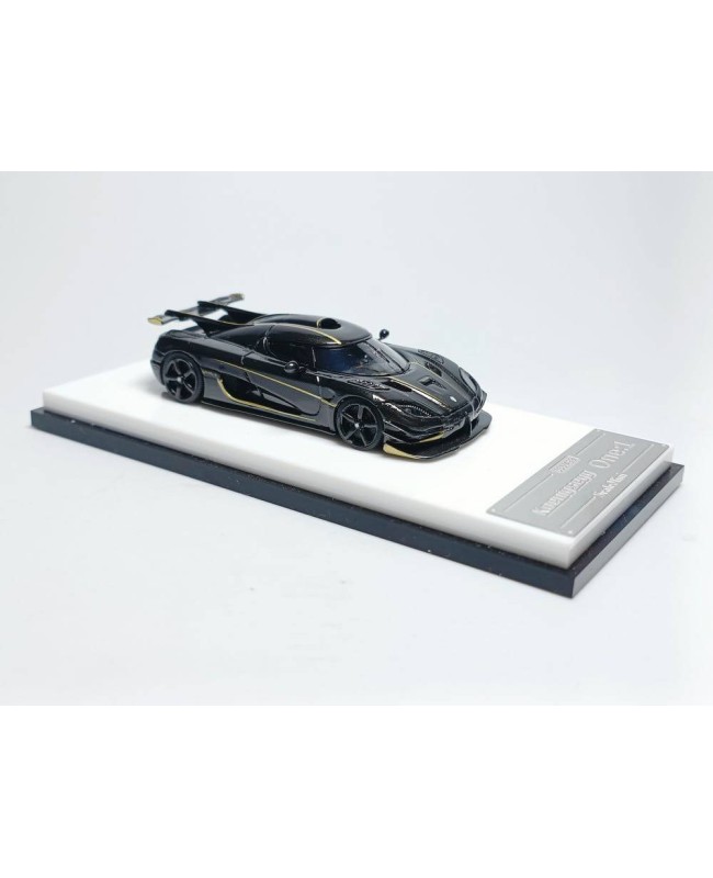 (預訂 Pre-order) ScaleMini 1/64 Carbon Fiber Gold Stripes Koenigsegg One:1 (Resin car model) 限量299台