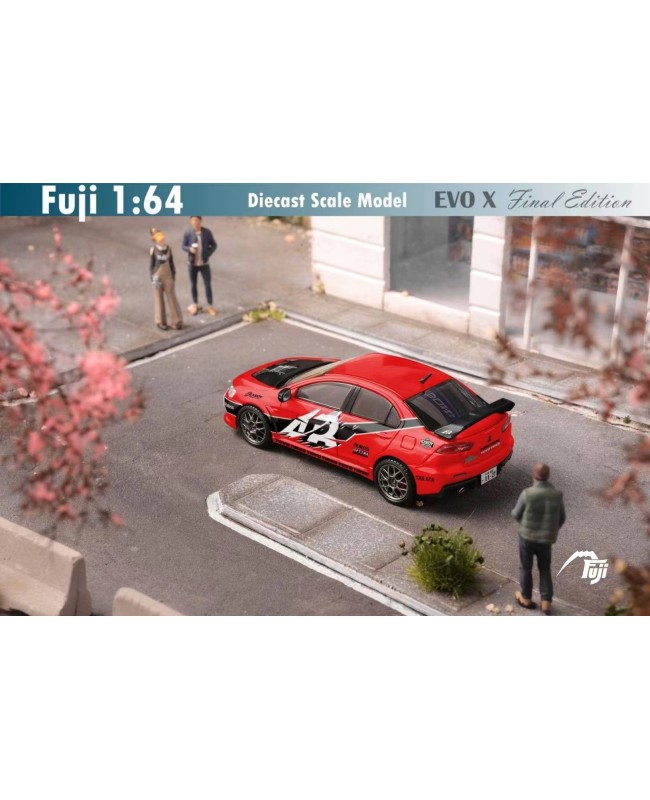 (預訂 Pre-order) Fuji 1:64 Lancer Evolution EVO X Final Edition FNF Red (Diecast car model) 限量499台 人偶版 (電影版人偶+場景式底坐)