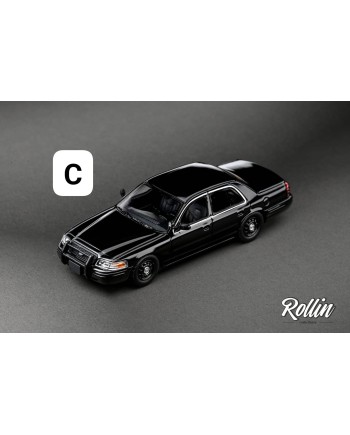 (預訂 Pre-order) Rollin 1/64 Ford CV Victoria Crown (Diecast car model) 限量799台 Black Police patrol car