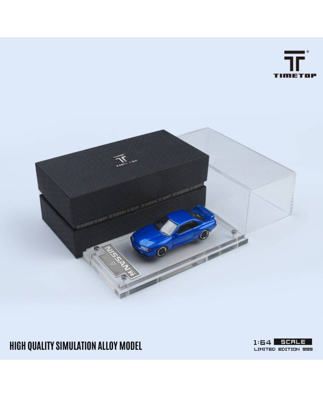 (預訂 Pre-order) TimeTop 1/64 Nissan GTR R32 (Diecast car model) 限量999台 Metallic Blue TT644125