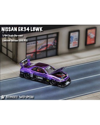 (預訂 Pre-order) SW 1/64 LBWK ER34 Chrome purple (Diecast car model) 限量500台