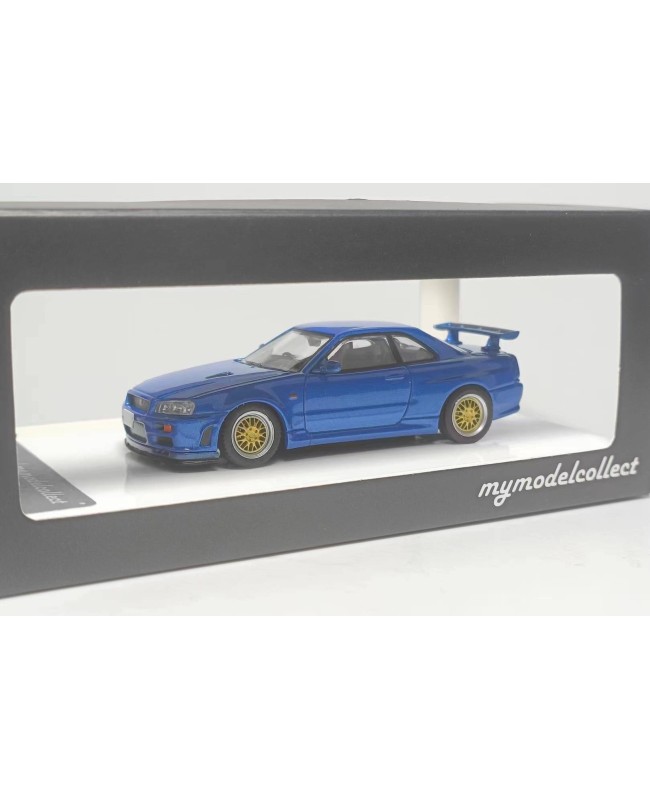 (預訂 Pre-order) Model Collect MC 1:64 Skyline GT-R Mk5 R34 V-SPEC-II Bayside Blue (Diecast car model) 限量999台