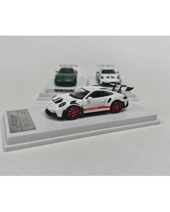 (預訂 Pre-order) Solo 1:64 992 GT3 RS (Diecast car model) White-Red 白色紅輪