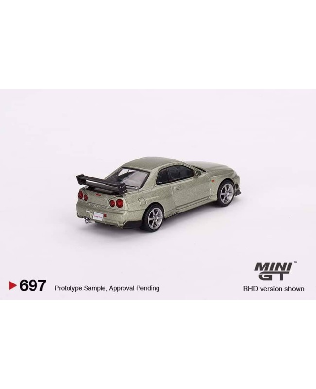 (預訂 Pre-order) MINI GT 1/64 MGT00697-R Nissan Skyline GT-R (R34)Tommykaira R-z Millenium Jade RHD (Diecast car model)