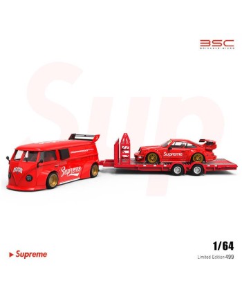 (預訂 Pre-order) BSC 1/64 trailer Supreme series (Diecast car model) 限量499台 Set. (Volkswagen T1 VAN+Trailer+RWB964)