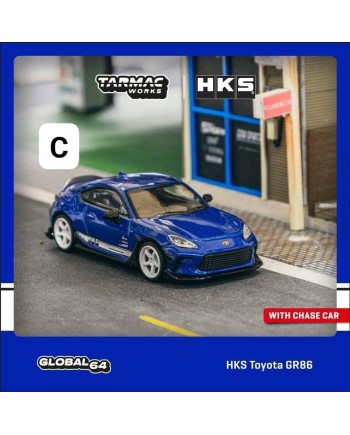 (預訂 Pre-order) Tarmac 1/64 T64G-038-BL - HKS Toyota GR86 Blue Metallic (Diecast car model)