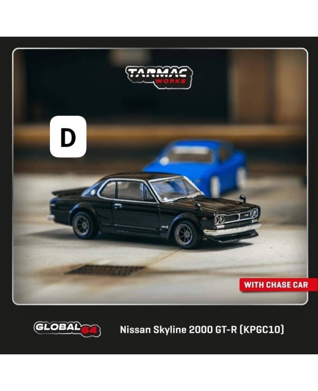 (預訂 Pre-order) Tarmac 1/64 T64G-043-BK - Nissan Skyline 2000 GT-R (KPGC10) Black (Diecast car model)