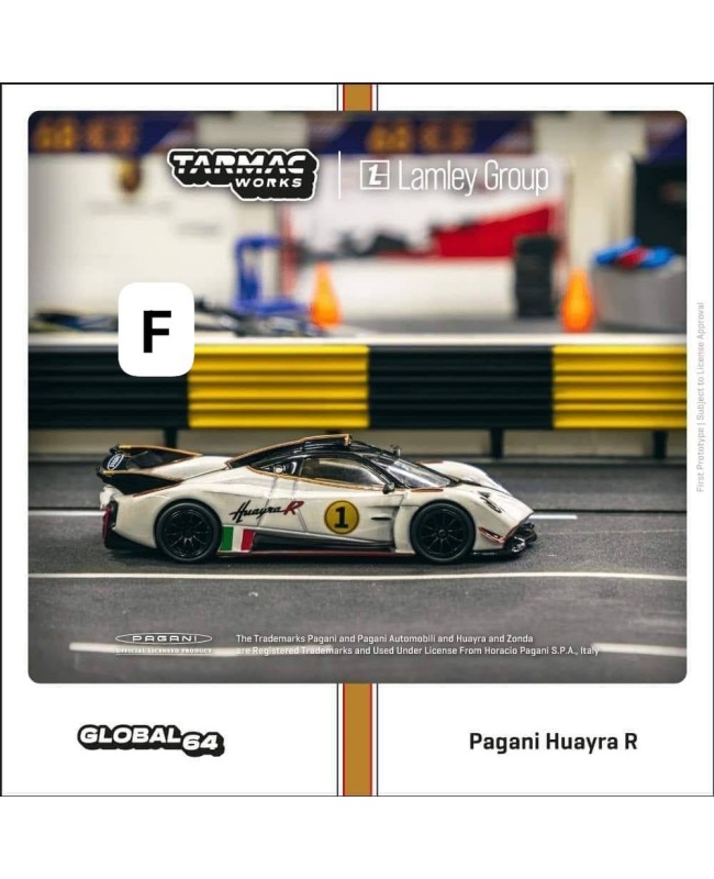 (預訂 Pre-order) Tarmac 1/64 T64G-TL035-WH - Pagani Huayra R Bianco Benny (Diecast car model)