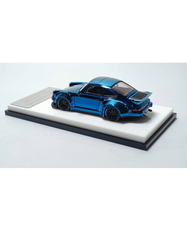 (預訂 Pre-order) MC 1/64 RWB930 Chrome Blue special version (Diecast car model)