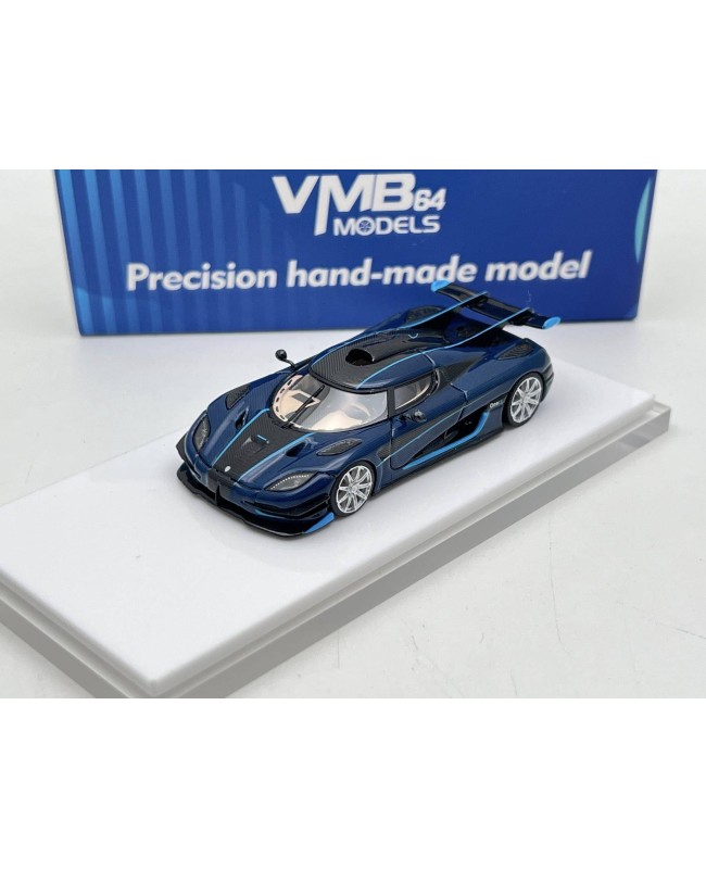 (預訂 Pre-order) VMB 1/64 Koenigsegg one 1 Blue Carbon star wheel (Resin car model) 限量999台