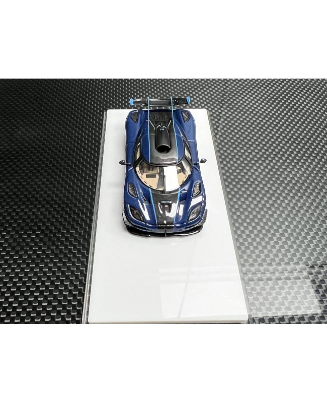 (預訂 Pre-order) VMB 1/64 Koenigsegg one 1 Blue Carbon star wheel (Resin car model) 限量999台
