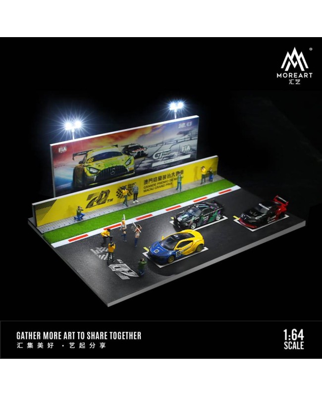 (預訂 Pre-order) MoreArt 1:64 賽車拼裝場景 FIA GT大獎賽