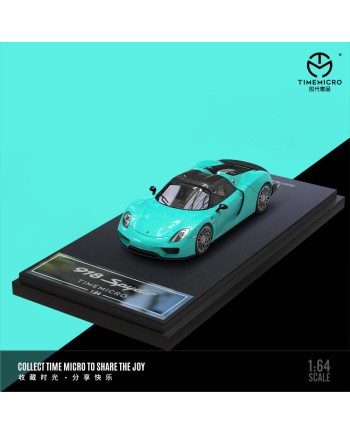 (預訂 Pre-order) TimeMicro 1/64 trailer Tiffany Blue series (Diecast car model) Porsche 918 TM643520