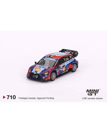 (預訂 Pre-order) MINI GT 1/64 MGT00710-L Hyundai i20 N Rally1 2023 Rally MonteCarlo 3rd Place No.11 (Diecast car model)