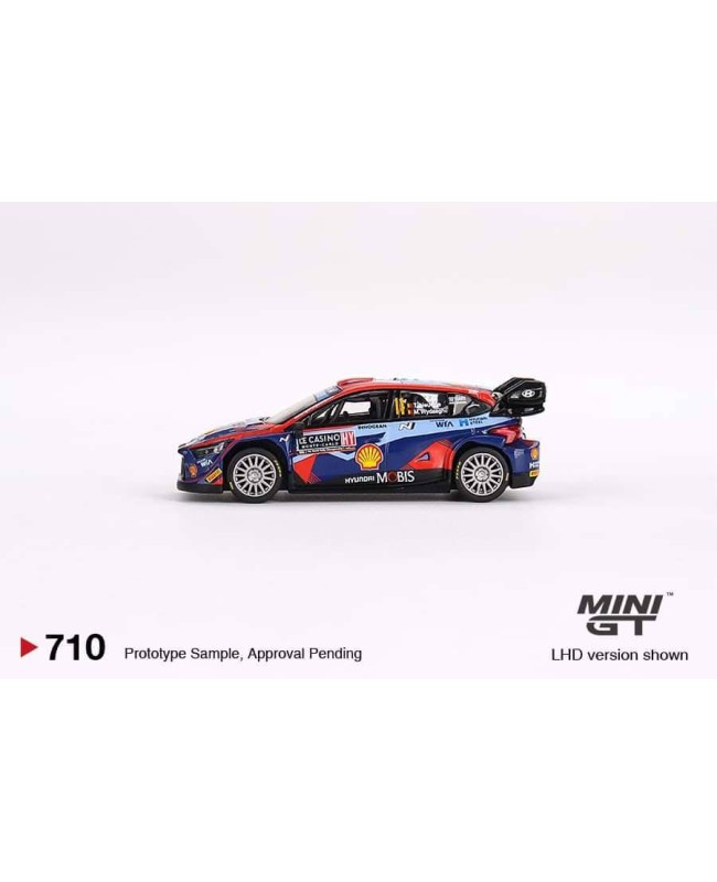 (預訂 Pre-order) MINI GT 1/64 MGT00710-L Hyundai i20 N Rally1 2023 Rally MonteCarlo 3rd Place No.11 (Diecast car model)