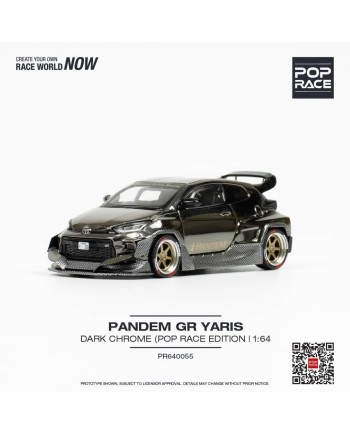 (預訂 Pre-order) Pop race 1/64 Pandem GR Yaris Dark Chrome (Pop Race Edition) PR640055 (Diecast car model)
