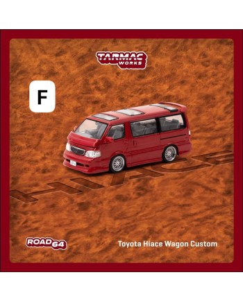 (預訂 Pre-order) Tarmac/ J-Collection 1/64 T64R-078-RE - Toyota Hiace Wagon Custom Red (Diecast car model)