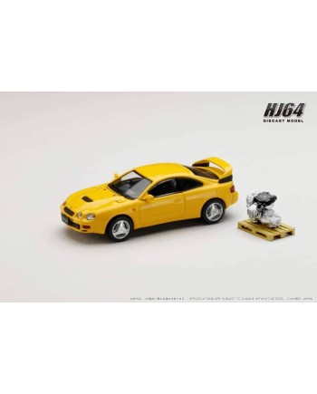 (預訂 Pre-order) HobbyJAPAN 1/64 Toyota CELICA GT-FOUR WRC Edition (ST205) with Engine Display Model (Diecast car model) HJ641064AY    : Super Bright Yellow