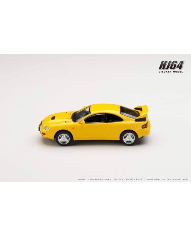 (預訂 Pre-order) HobbyJAPAN 1/64 Toyota CELICA GT-FOUR WRC Edition (ST205) with Engine Display Model (Diecast car model) HJ641064AY    : Super Bright Yellow