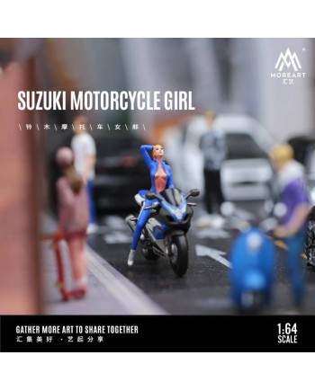 (預訂 Pre-order) MoreArt 1/64 Suzuki Motorcycle Girl Set MO222017